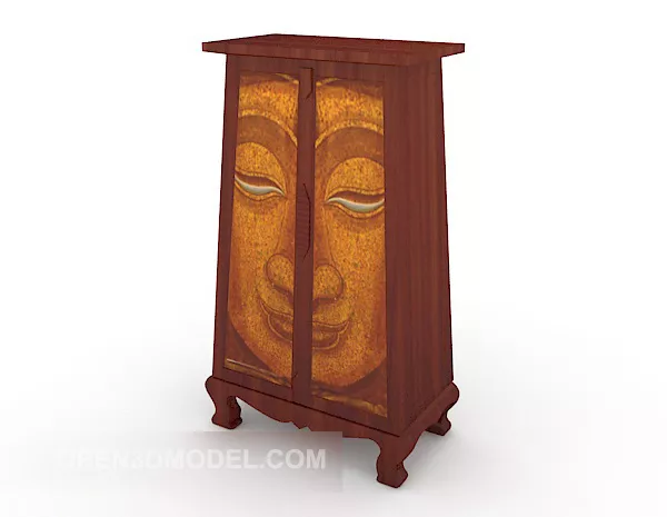 European Personality Solid Wood Cabinet 3d model European Personality Solid Wood Cabinet 3d model