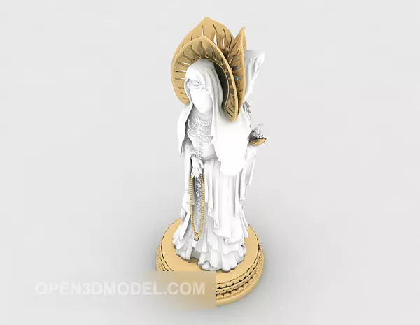 Ancient Statue Child With Goose 3d model