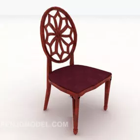 European Redwood Home Chair 3d model