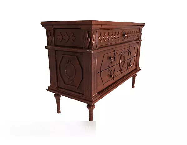 European Vintage Retro Exquisite Side Cabinet 3d model European Vintage Retro Exquisite Side Cabinet 3d model