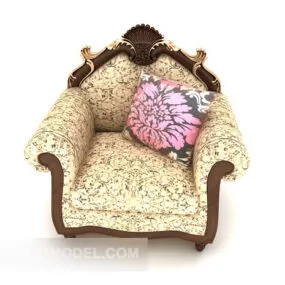 European Retro Decor Of Single Sofa 3d model