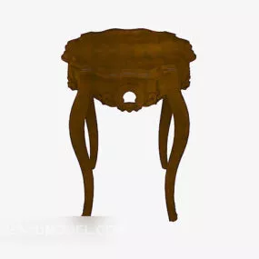 European Retro Side Table 3d model