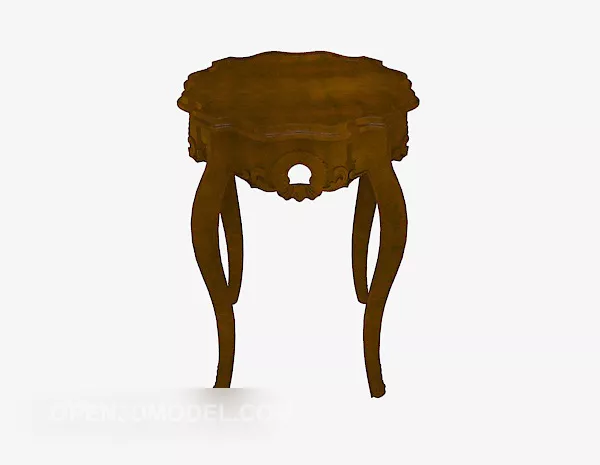 European Retro Side Table 3d model European Retro Side Table 3d model