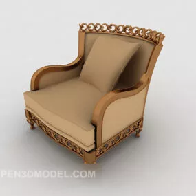 European Retro Sofa Wing Back 3d model