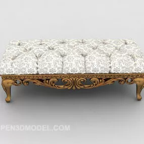 European Luxury Retro Stool 3d model