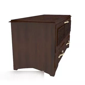 European Retro Storage Cabinet 3d model