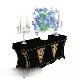 European Retro Style Hall Cabinet 3d model