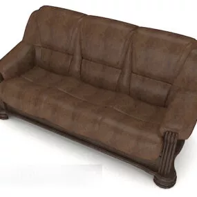 European Retro Style Multi Seaters Sofa Design 3d model