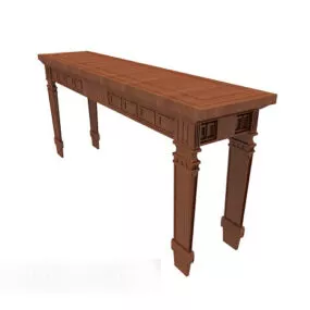 European Retro Style Side Table 3d model
