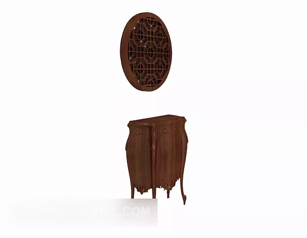 European Retro Traditional Hall Cabinet 3d model European Retro Traditional Hall Cabinet 3d model