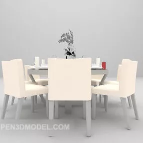 European Home Round Table Chair 3d model