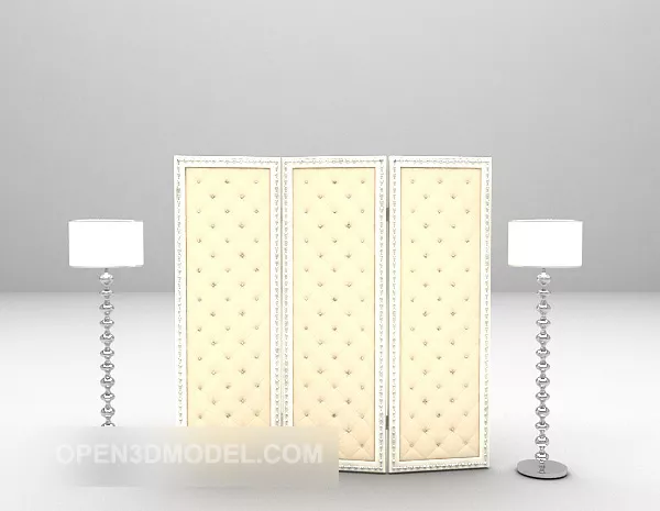 Panel Screen Carved Cicles 3d model