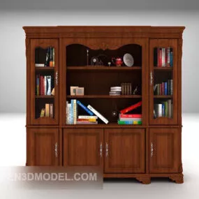 European Showcase With Books 3d model