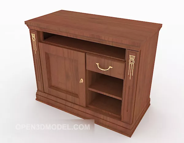 Vintage Chest Box With Cover 3d model