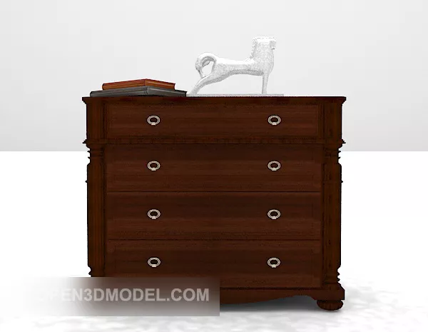 European Antique Side Cabinet Furniture 3d model European Antique Side Cabinet Furniture 3d model