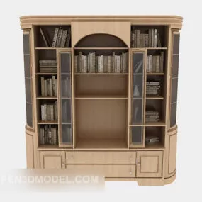 European Simple Bookcase 3d model