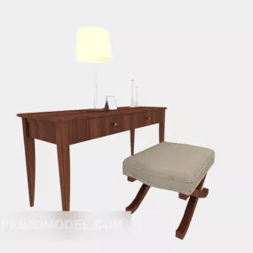 European Simple Desk 3d model