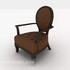 European Simple Dining Chair 3d model