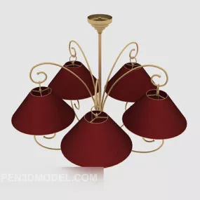 European Simple Exquisite Chandelier 3d model