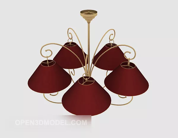 European Simple Exquisite Chandelier 3d model European Simple Exquisite Chandelier 3d model