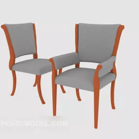 European Simple Home Chair 3d model