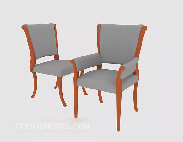 European Simple Home Chair 3d model European Simple Home Chair 3d model