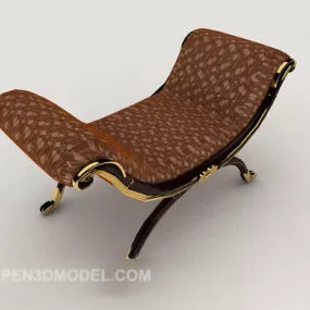European Simple Single Sofa Seat 3d model