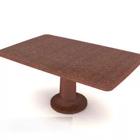 European Simple Solid Wood Edge A Few 3d model