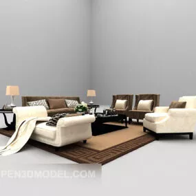 European Simple Style Furniture 3d model