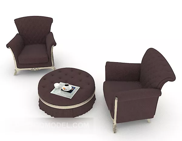 European Simple Style Combination Sofa 3d model European Simple Style Combination Sofa 3d model