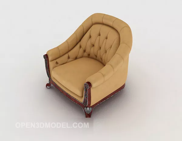 European Simple Style Single Sofa 3d model European Simple Style Single Sofa 3d model