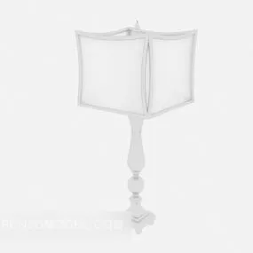 European Simple White Table Lamp 3d model