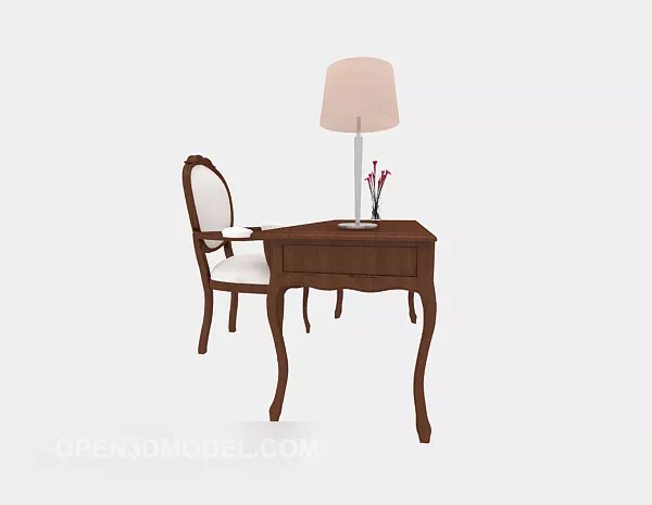 European Single Desk 3d model European Single Desk 3d model