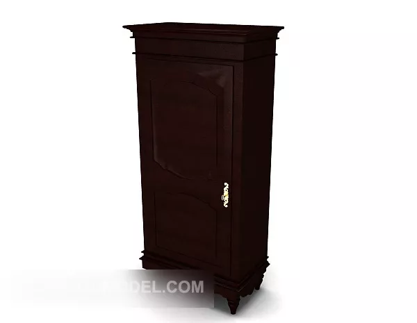 European Single-door Wardrobe 3d model European Single-door Wardrobe 3d model