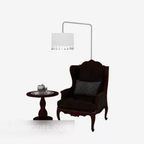 European Single Home Chair 3d model