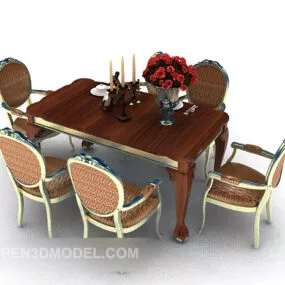 Classic European Table 3d model