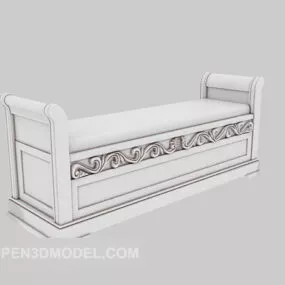 European Carving Sofa Decorative 3d model