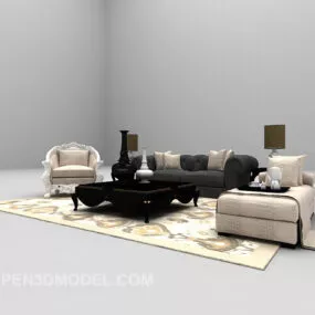 European Sofa Furniture 3d model