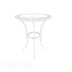 European Sofa Glass Side Table 3d model