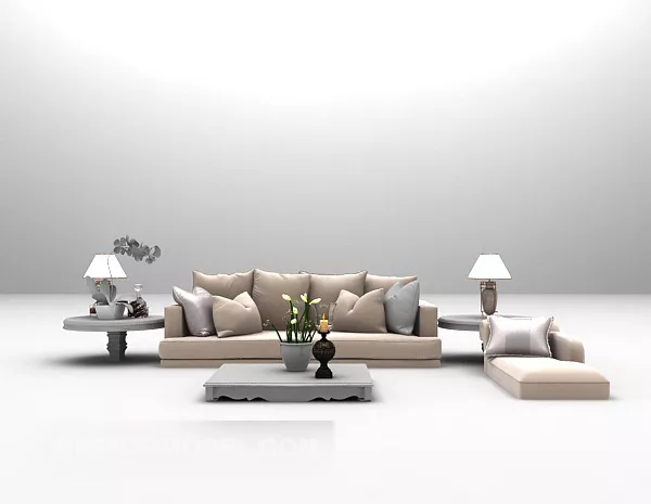 European Sofa Large Furniture 3d model European Sofa Large Furniture 3d model