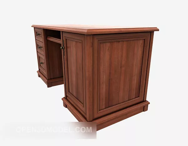 European Solid Wood Mahogany Classical Desk 3d model European Solid Wood Mahogany Classical Desk 3d model