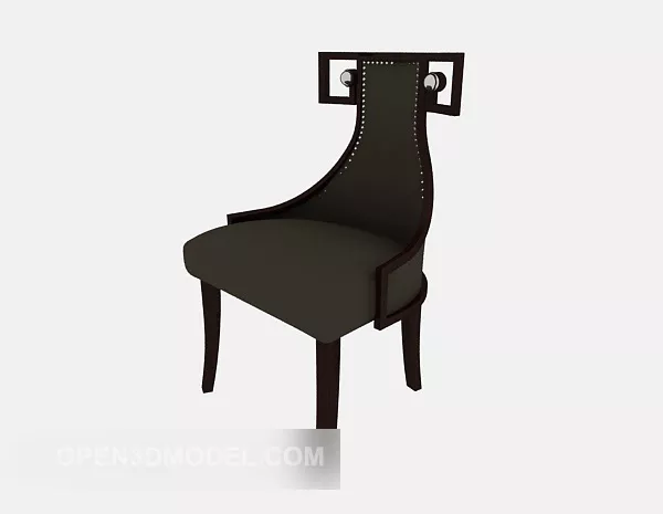 Rustic Dining Room Chair Table Set 3d model