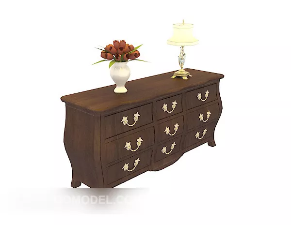Antique Triangle Locker 3d model