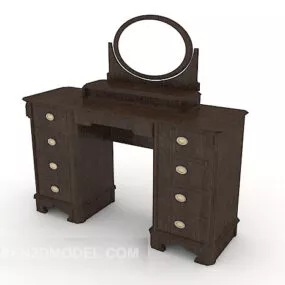 European Solid Wood Dresser 3d model