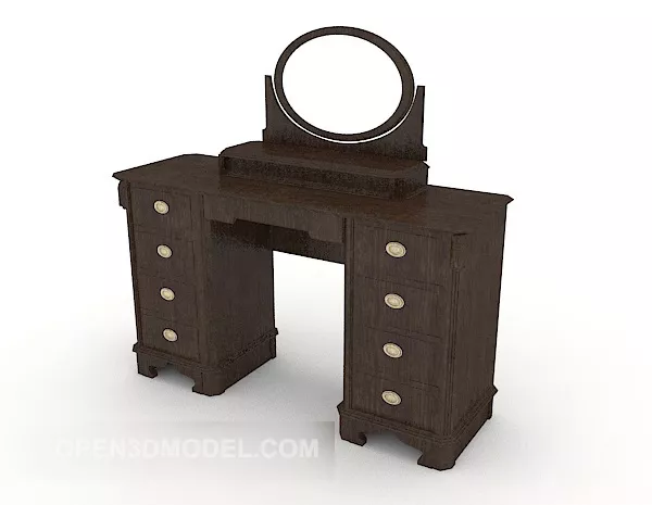 European Solid Wood Dresser 3d model European Solid Wood Dresser 3d model