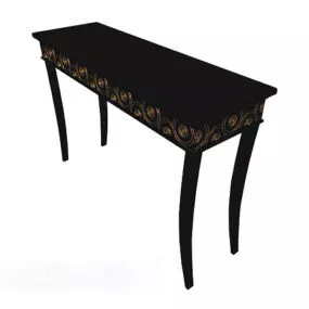 European Vintage Solid Wood Lace Table 3d model