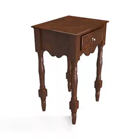 European Solid Wood Simple Side Table 3d model