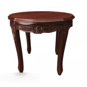 European Solid Wood Stool 3d model