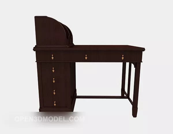 European Solid Wood Traditional Desk 3d model European Solid Wood Traditional Desk 3d model