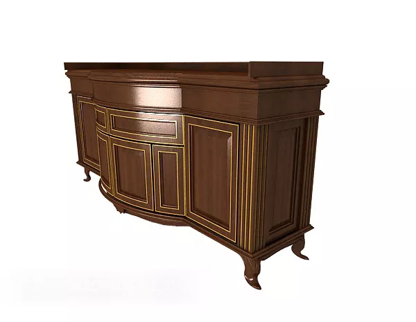 European Vintage Solid Wood Traditional Edge Cabinet 3d model European Vintage Solid Wood Traditional Edge Cabinet 3d model